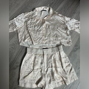 Zara satin set (top and bottom)